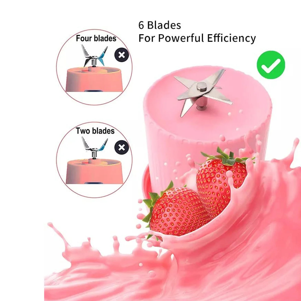 Blender Portable Juicer For Smoothie Juice Vegetable Shakes